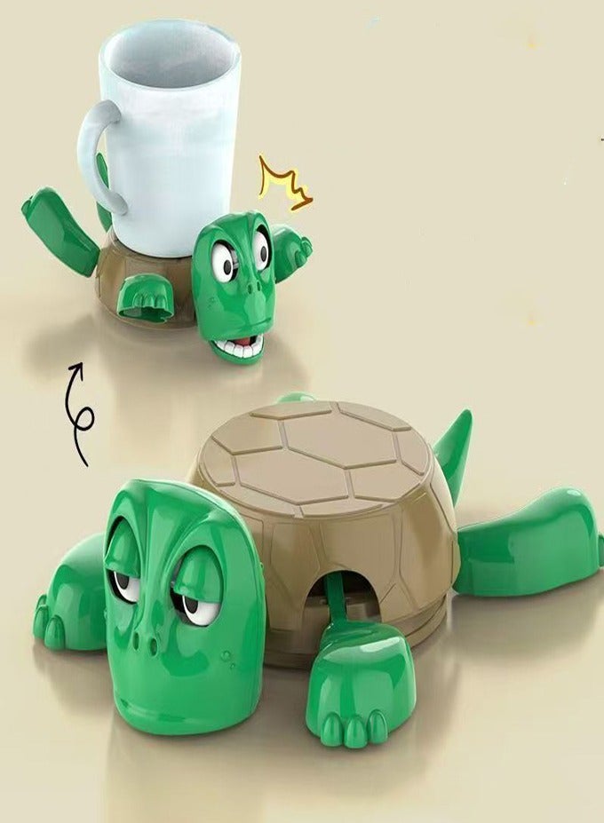Turtle Fun Coaster Set: Comes with a mandala pattern cork potholder, cork fortress table protector | Cold drinks won't wet the table, hot drinks won't burn your hands  - Image 1
