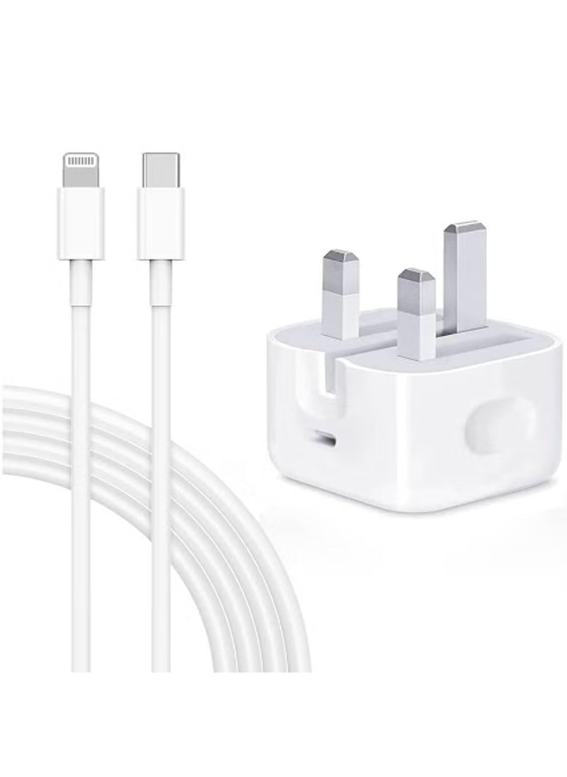 HEROCKX iPhone Charger Fast Charging 1Pack,20W PD USB C Wall Charger with 6FT Fast Charging Cable - Fast Charger for iPhone 14/14 Pro Max/13/13 Pro/12/12 Pro/11/11 Pro/XS, Pad  - Image 1