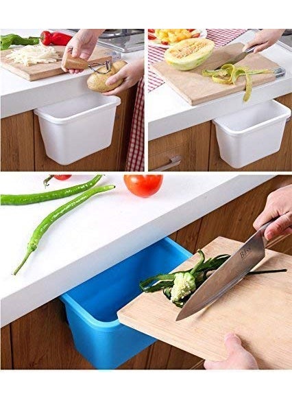 SHOPOLIFE Small Garbage Holder Stand for Car Kitchen Sink Cabinet Drawer Hanging Vegetable Fruits Waste Bin Bathroom Cosmetic Makeup Organizer Toiletry Box for Women Men 1 Pc Multicolor  - Image 4