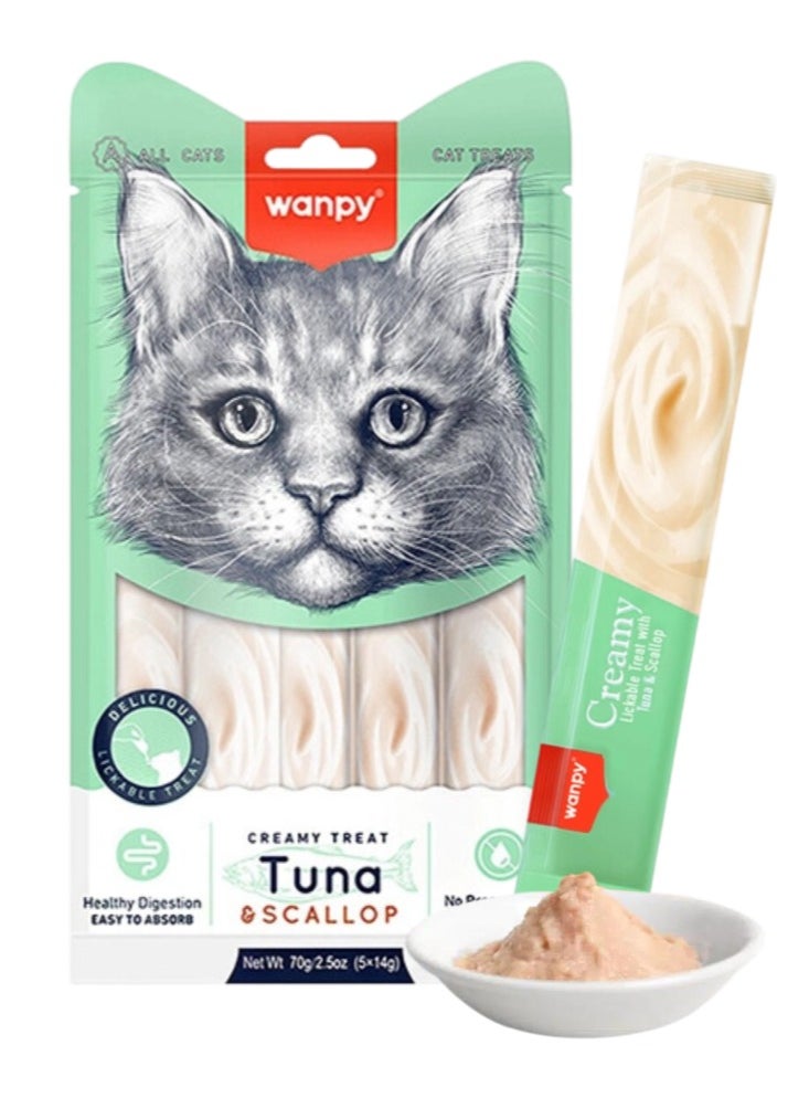 Wanpy Wanpy Creamy Lickable Treats-Tuna&scallop 12X70g  - Image 1
