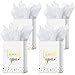 Tinlade 30 Pcs Thank You Gift Bags with Tissue Paper Gold Thank You Wedding Bags with Handle for Graduation Business Shopping Wedding Shower Party FavorsWhite - Image 4