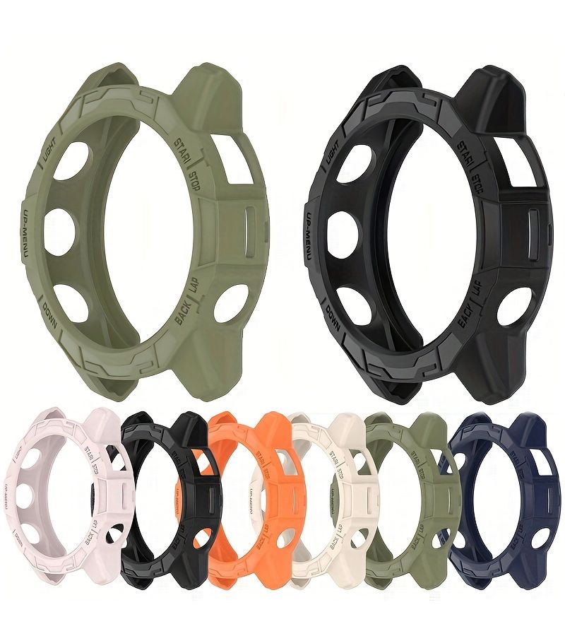 واقي شاشة من الزجاج المقوى وحافظة TPU لساعة Garmin Epix Pro مقاس 47 مم بلون أزرق منتصف الليل - Image 3