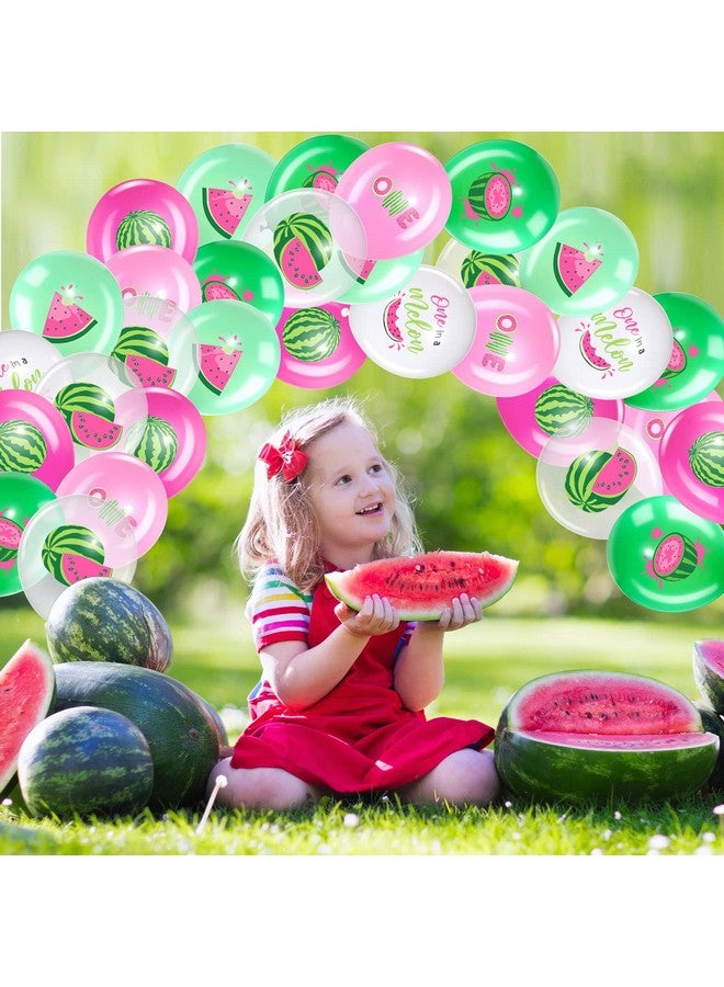 Zomiboo 36 Pcs Watermelon Party Balloons One Melon Birthday Party Watermelon Theme Decoration Summer Watermelon Theme Balloon Set 1st Birthday Decor for Party Supplies, 12 Inches - Image 5