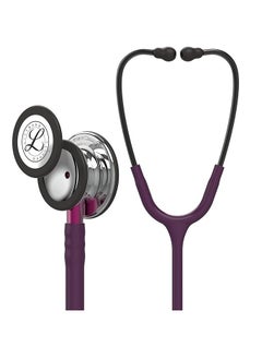 ليتمان سماعة الطبيب 3M Littmann Classic III للمراقبة، قطعة صدر مرآة، أنبوب البرقوق، سماعة رأس جذعية وردية، 27 بوصة، 5960  - Image 1