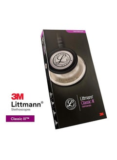 ليتمان سماعة الطبيب 3M Littmann Classic III للمراقبة، قطعة صدر مرآة، أنبوب البرقوق، سماعة رأس جذعية وردية، 27 بوصة، 5960  - Image 5