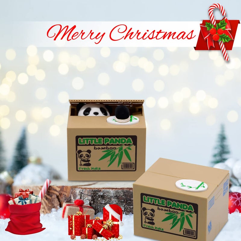 FREE BREATH Panda Stealing Money Bank, Mischief Panda Coin Bank, Cute Piggy Bank for Kids, Automatic Money Saving Piggy Bank for Boys, Girls, Adults, Great Gift for Children(Panda Version) - Image 4