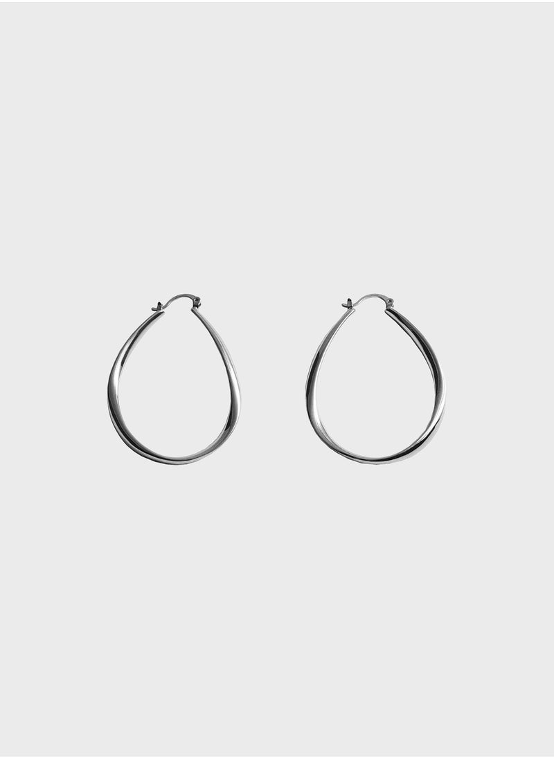 MANGO Oval Hoop Earrings  - Image 1