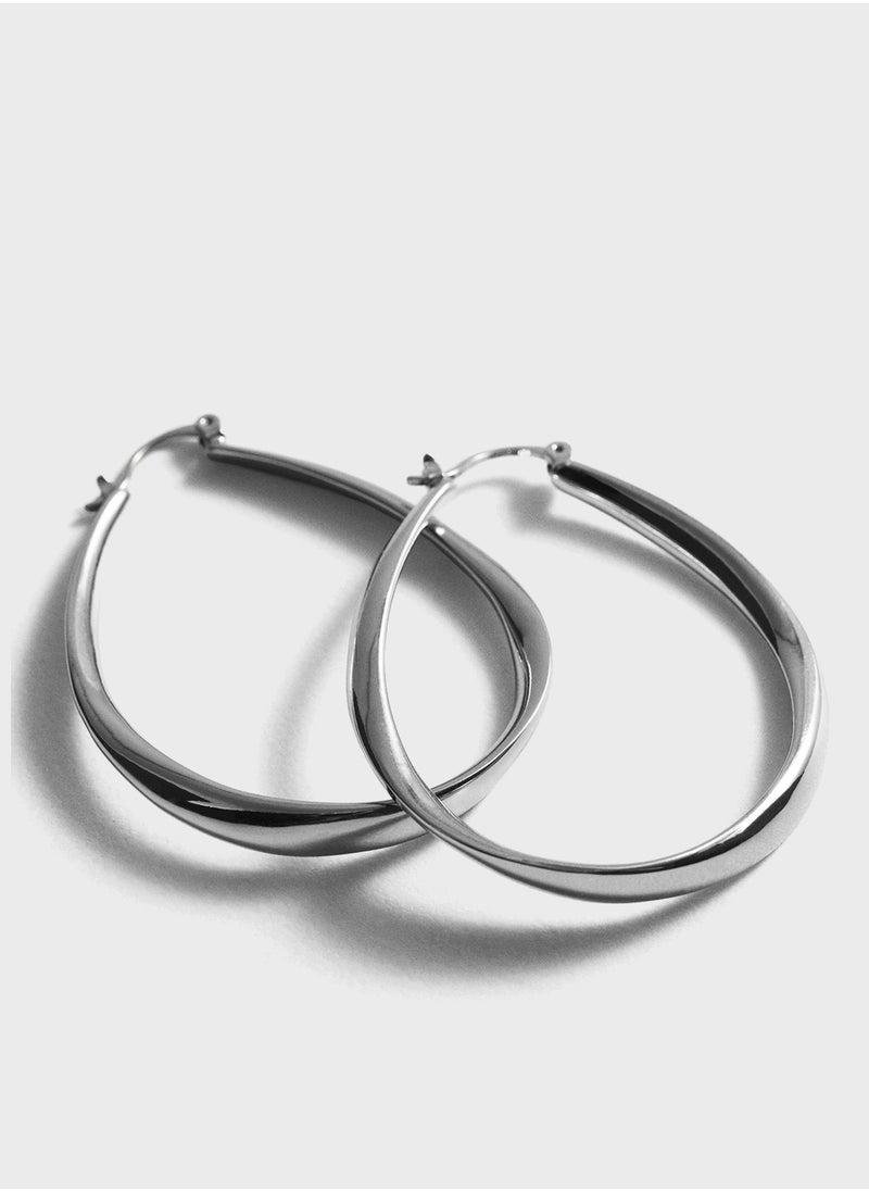 MANGO Oval Hoop Earrings  - Image 2