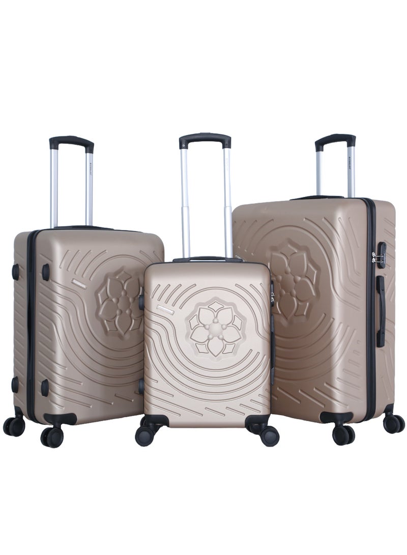 STARLIFE 3 Piece ABS Hard side Trolley Luggage Set Spinner Wheels with Number Lock - Image 1