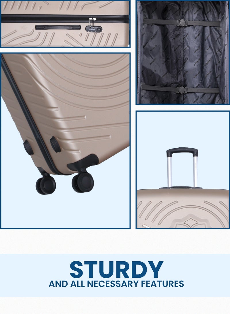 STARLIFE 3 Piece ABS Hard side Trolley Luggage Set Spinner Wheels with Number Lock - Image 4