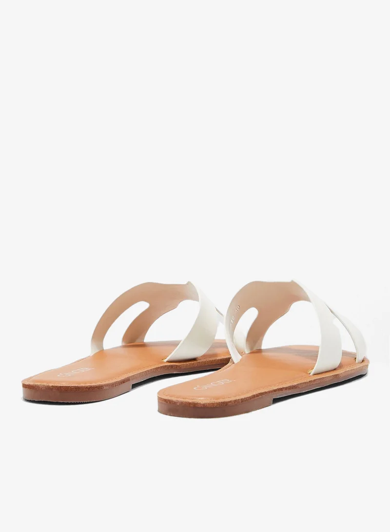 Ginger White Casual Flat Sandal for Women | Best Price UAE