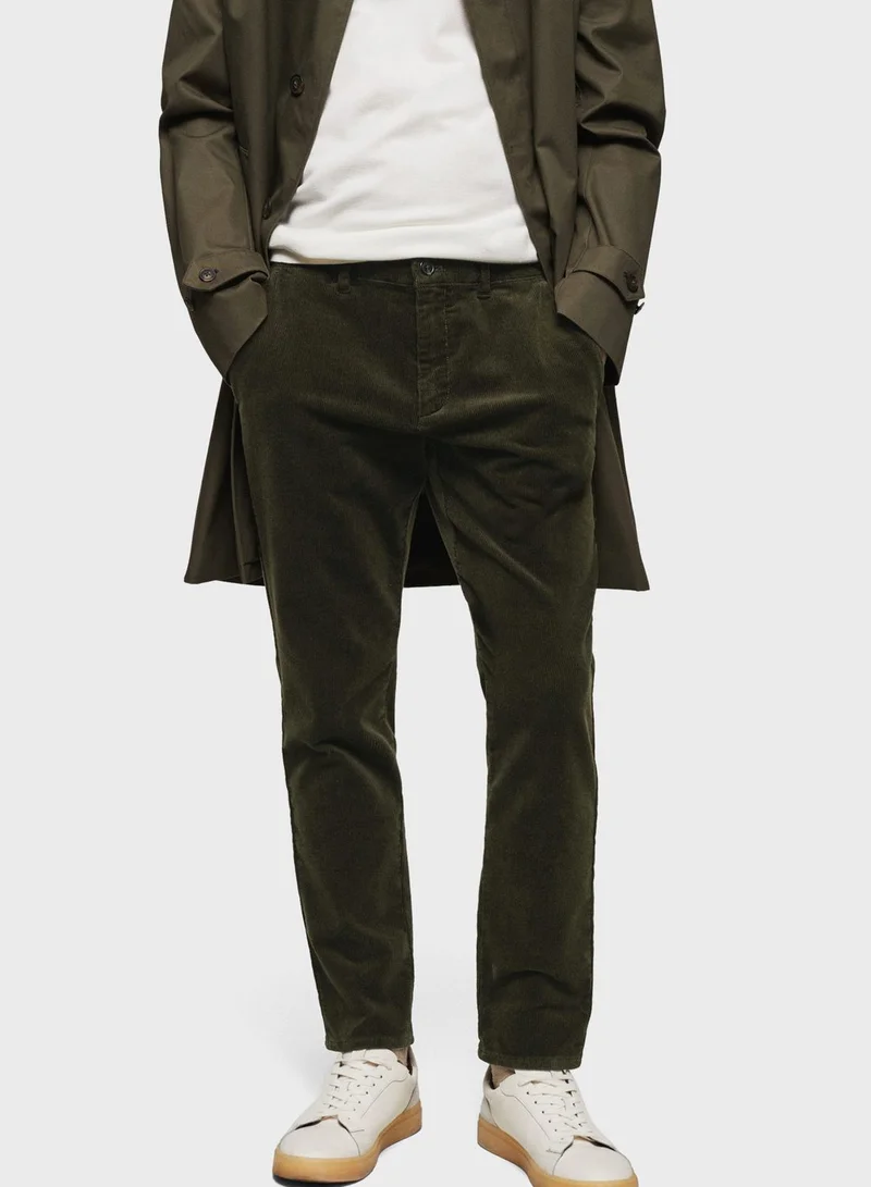 Mango Man Cropped Fit Trousers