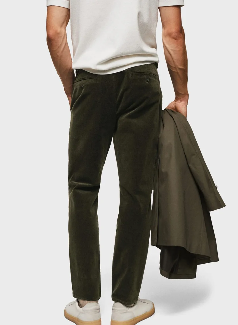 Mango Man Cropped Fit Trousers