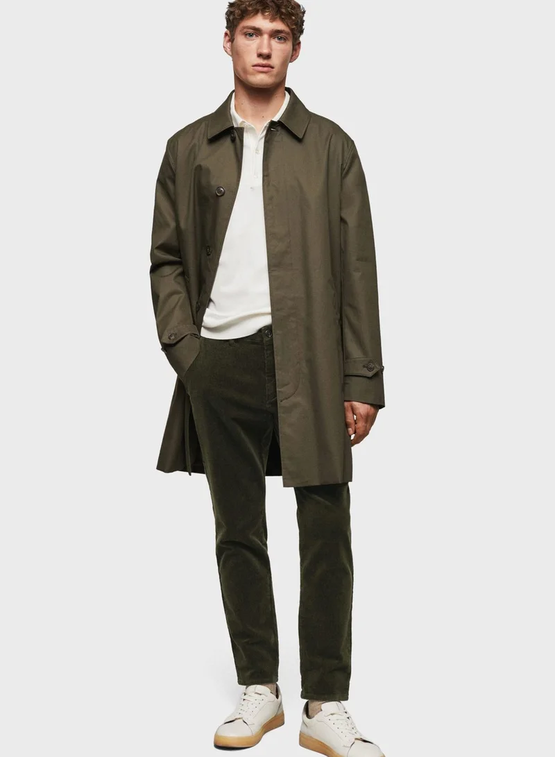 Mango Man Cropped Fit Trousers