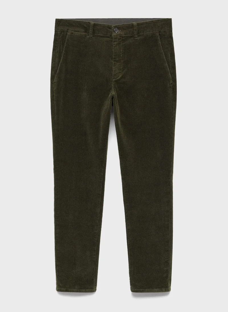 Mango Man Cropped Fit Trousers