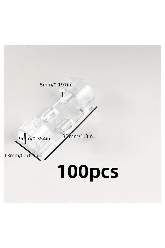 HOMESTAR [100pcs Adhesive Cable Clamps] 100pcs Transparent Adhesive Cable Clamps | Plastic Wire Brackets for Power Line Management, Cable Tissue Clamps for Walls And Under Tables - Image 5
