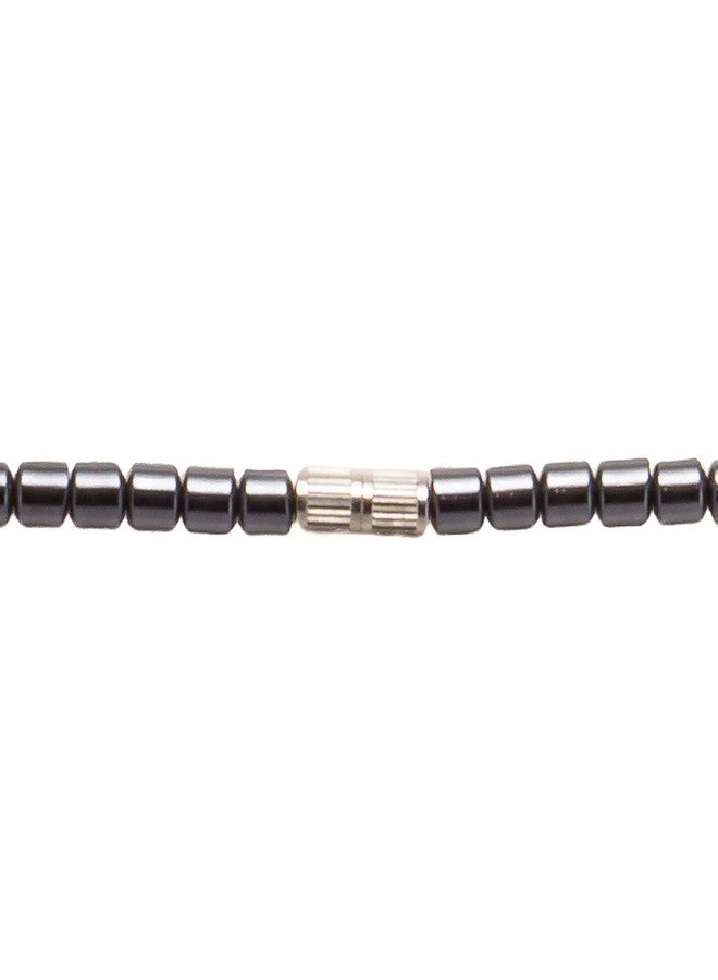 BlueRica Large Hematite Cross on Hematite Beads Necklace - Image 4
