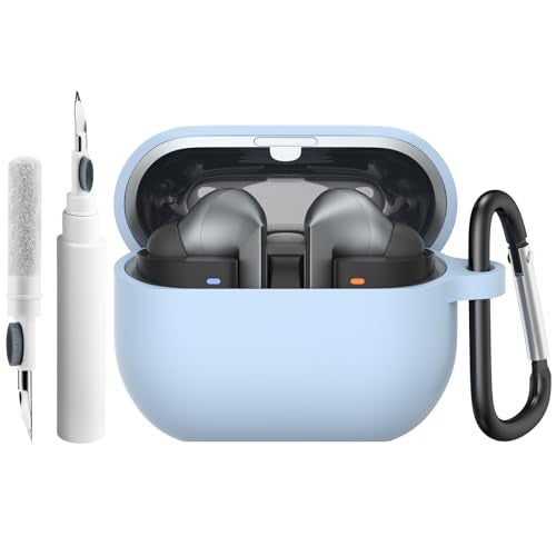 Tobfit Case for Samsung Galaxy Buds 3 Pro/ 3 TWS with Wireless Charging, Powerful Drop Protection, Tough Magnetic Cover with Cleaning kit and Keychain for Galaxy Buds 3 Pro (Blue) - Image 1