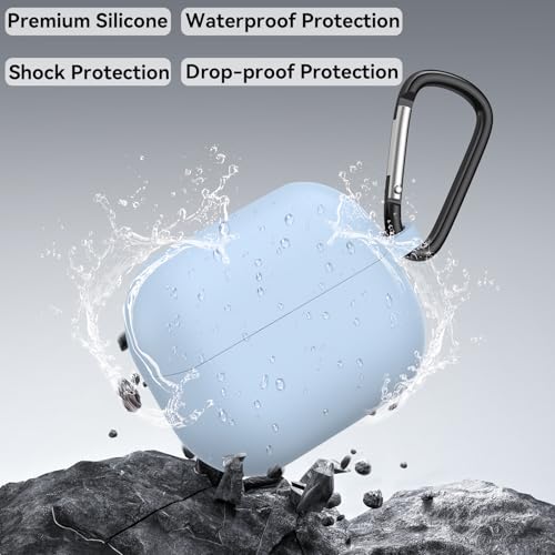 Tobfit Case for Samsung Galaxy Buds 3 Pro/ 3 TWS with Wireless Charging, Powerful Drop Protection, Tough Magnetic Cover with Cleaning kit and Keychain for Galaxy Buds 3 Pro (Blue) - Image 2