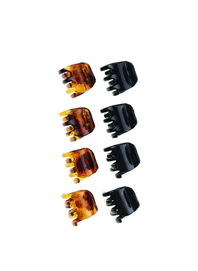 minihope - Women Crystal Plastic Hair Claw For Thin To Medium Thick Hair, Beauty Basic Jaw Clips,8 Pieces Count.… - Image 1