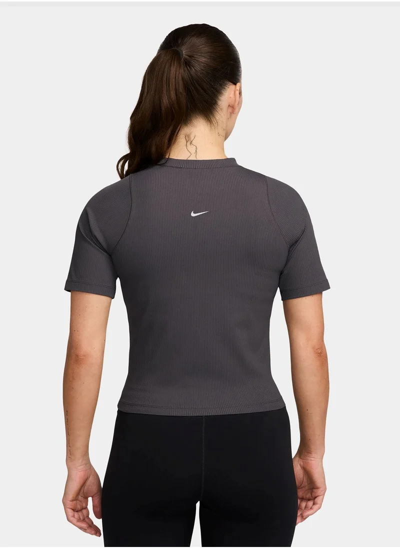 نايكي Infuse Dri-Fit Short Sleeve Top With Ribbed Detailing