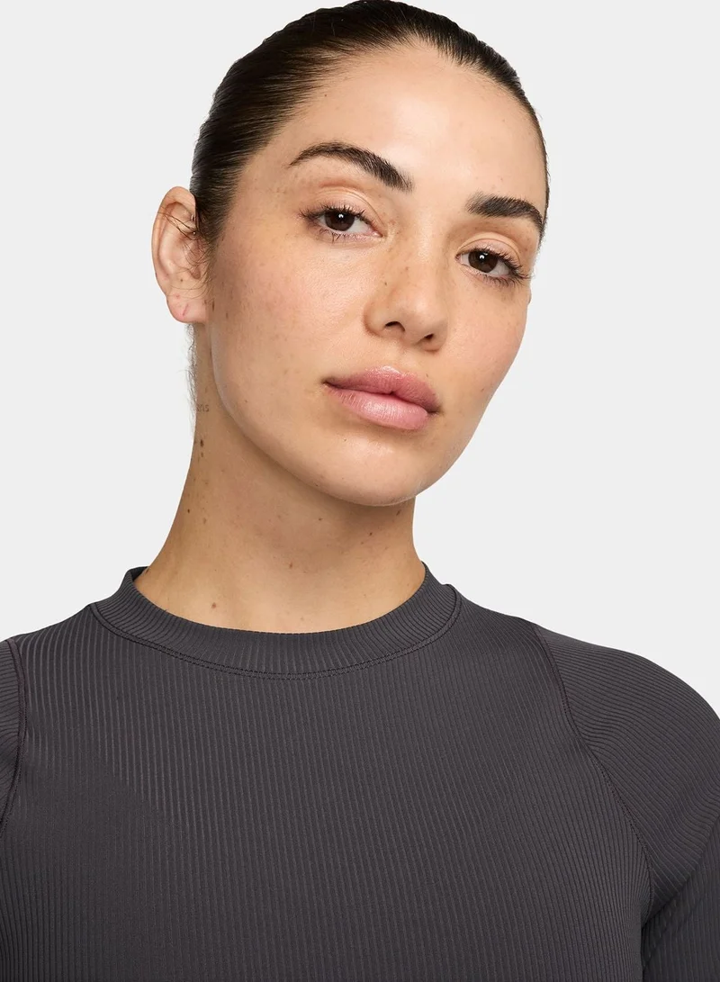 Nike  Infuse Dri-Fit Short Sleeve Top With Ribbed Detailing for Women | Best Price UAE