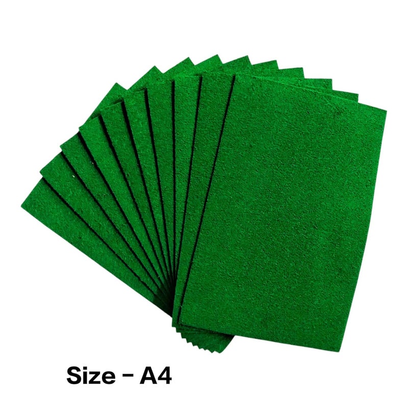 CREATIVE PENCIL 10 A4 Size Foam Grass Sheets Green Color, Perfect for Scrapbooking, Card Making, and DIY Crafts (Grass Foam Sheet) Pack of 10 - Image 3