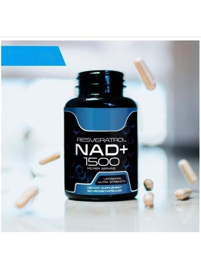 فوز اليوم NAD Supplement, 1500 مجم - مكمل غذائي شحمي NAD مع ريسفيراترول، NAD Plus Boosting - دعم الصحة الخلوية والقدرة على التحمل والشيخوخة الصحية - كبسولات فائقة القوة، 90 كبسولة - Image 4