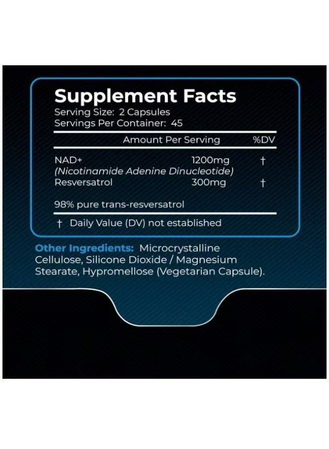 فوز اليوم NAD Supplement, 1500 مجم - مكمل غذائي شحمي NAD مع ريسفيراترول، NAD Plus Boosting - دعم الصحة الخلوية والقدرة على التحمل والشيخوخة الصحية - كبسولات فائقة القوة، 90 كبسولة - Image 5