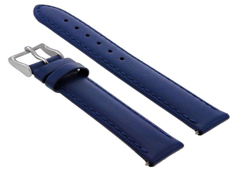 ADAMO Universal Vegan Leather Wrist Watch Strap J31CLB09 (16 MM), Blue - Image 3
