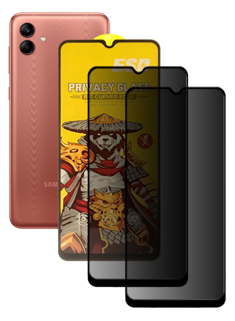 ESD 2 Pieces Tempered Dustproof Privacy Glass Screen Protector Compatible For Samsung Galaxy A04 - Image 1