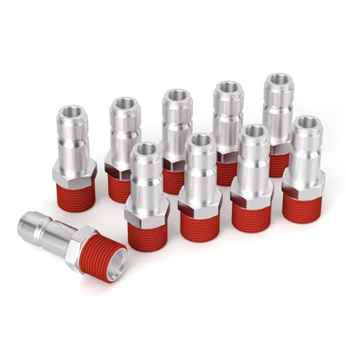 GASHER 12 Inch Body Size TType Plug 12 Inch Male Pneumatic Plugs10Pack - Image 1
