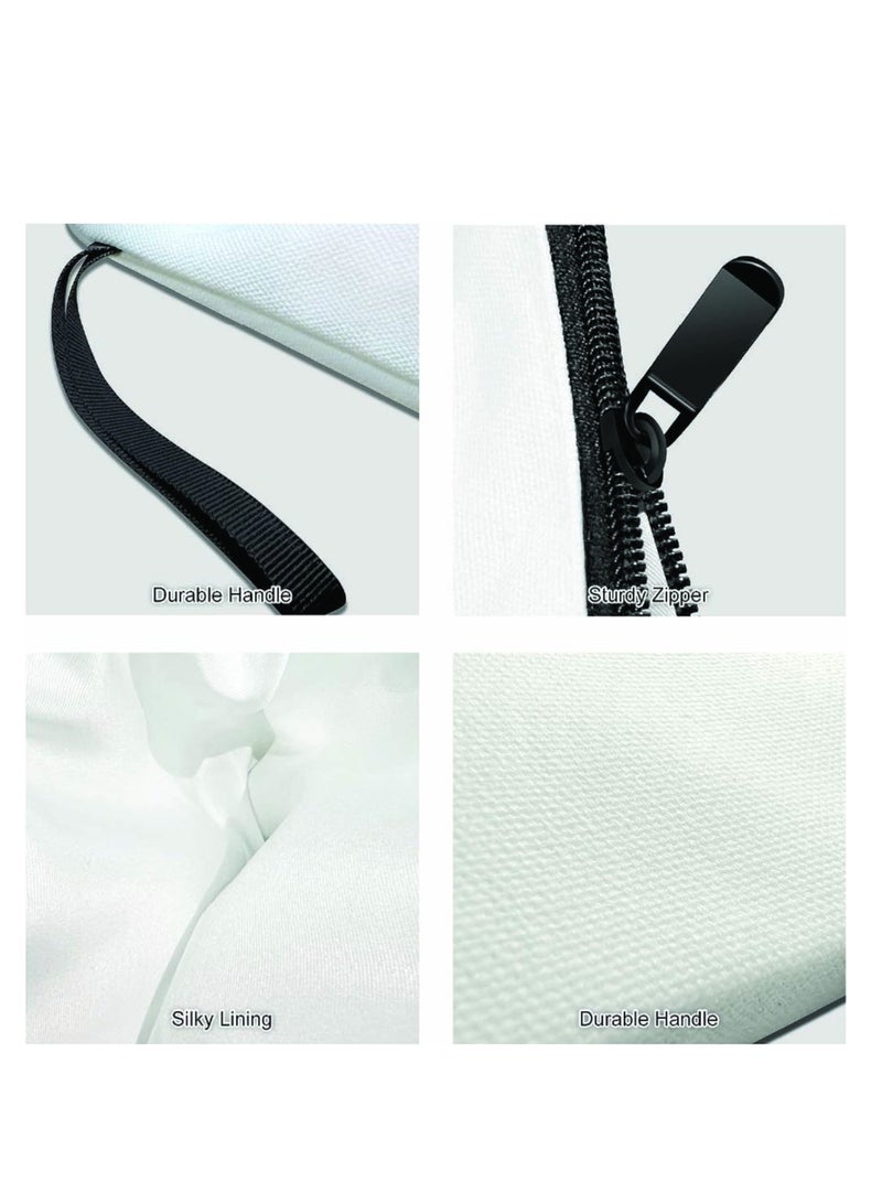 PRINTSHOP4ME Initial Monogram Cosmetic Pouch - Monogrammed Makeup Pouch - Perfect for Travel Organizer - Cosmetic Bag for Women - Gift for Ramadan - Initial Design Makeup Bag - Image 5