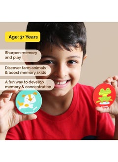 Shumee Shumee Memory Cards Game (3 Years+) (Farm Animals) | Non Toxic & Safe | Educational | Fun & Entertaining Game for Kids  - Image 5