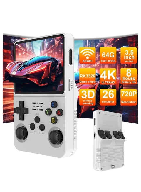 R36s Retro Handheld Game Console,3.5-inch IPS OCA HD MIPI Screen, Open Source Linux System and 15000+ Games, Built-in 64GB TF Card Portable Video Gaming Console