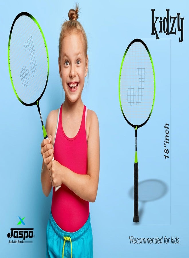 Jaspo Kidzy Steel Badminton Racket Set with 3pc. Plastic Shuttlecock (Multi)-Recommended for Kids only - Image 2
