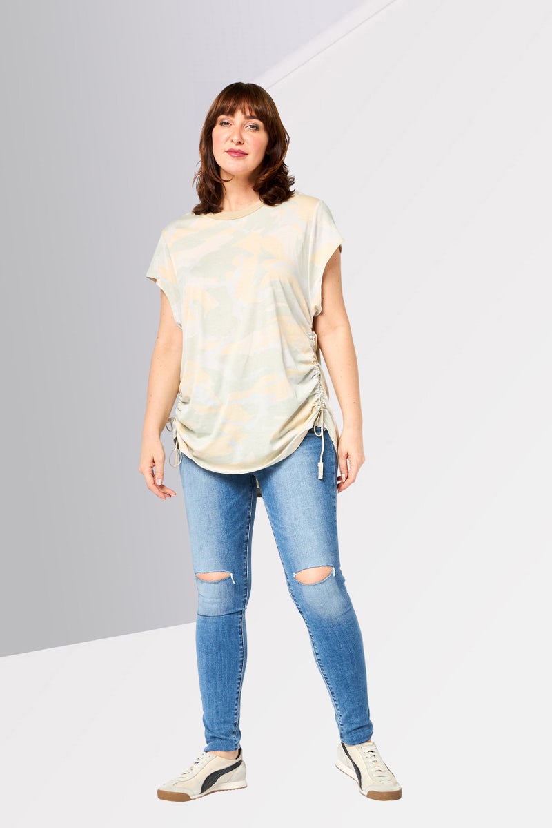 G-Star RAW Women Crew Neck Short Sleeve Camouflage T-Shirt, Multicolor - Image 2