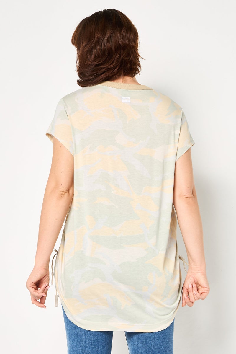 G-Star RAW Women Crew Neck Short Sleeve Camouflage T-Shirt, Multicolor - Image 4