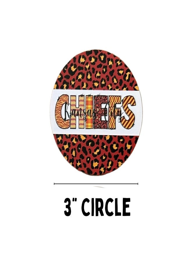 Lashicorn Kansas Freshie Cardstock Round Cutouts 3” | 12 Pack City Football Sports Red and Yellow for Silicone Mold Oven Safe - Image 3