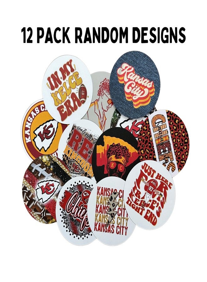 Lashicorn Kansas Freshie Cardstock Round Cutouts 3” | 12 Pack City Football Sports Red and Yellow for Silicone Mold Oven Safe - Image 2