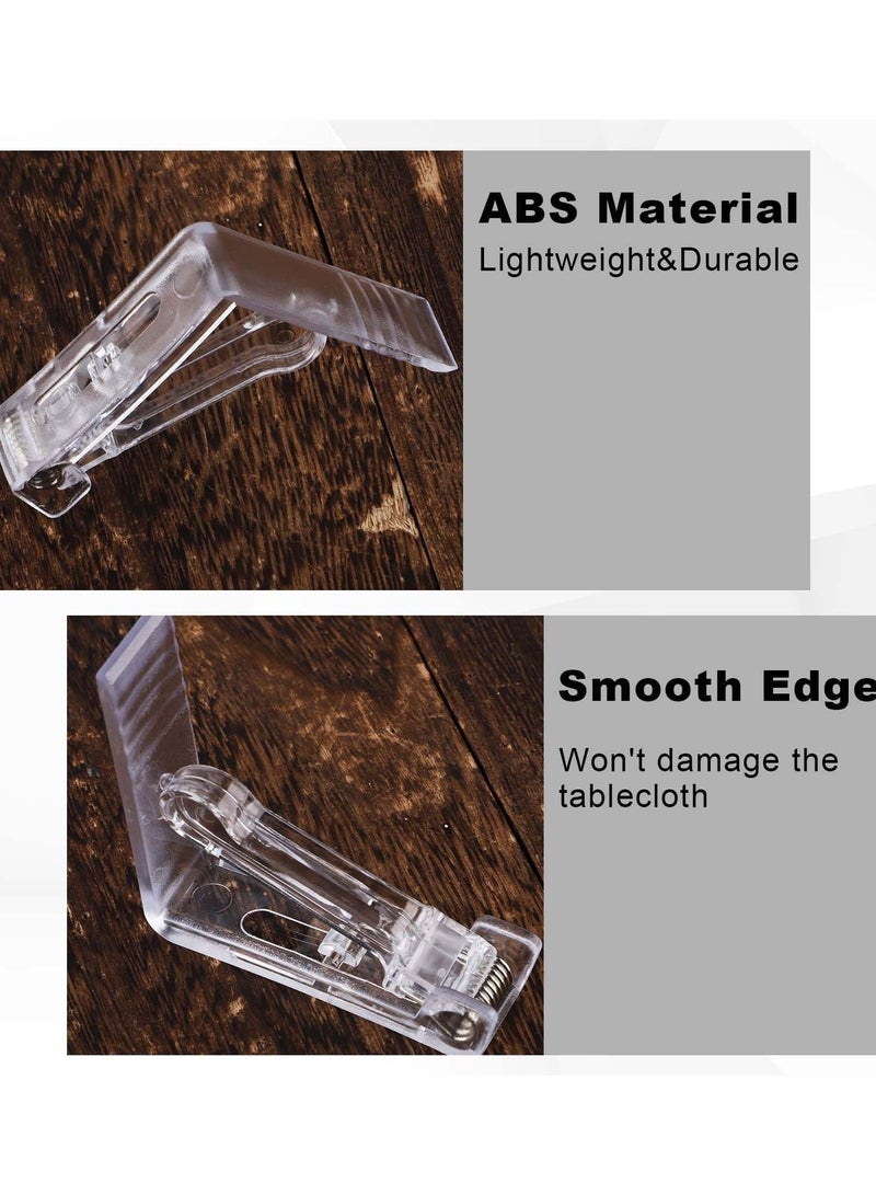 20pcs Plastic Tablecloth Clips, Adjustable Tablecloth Clips Table Cloth Fixing Table Cloth Holder Clips Transparent Picnic Tablecloth Clamps for Indoor Outdoor - Image 4