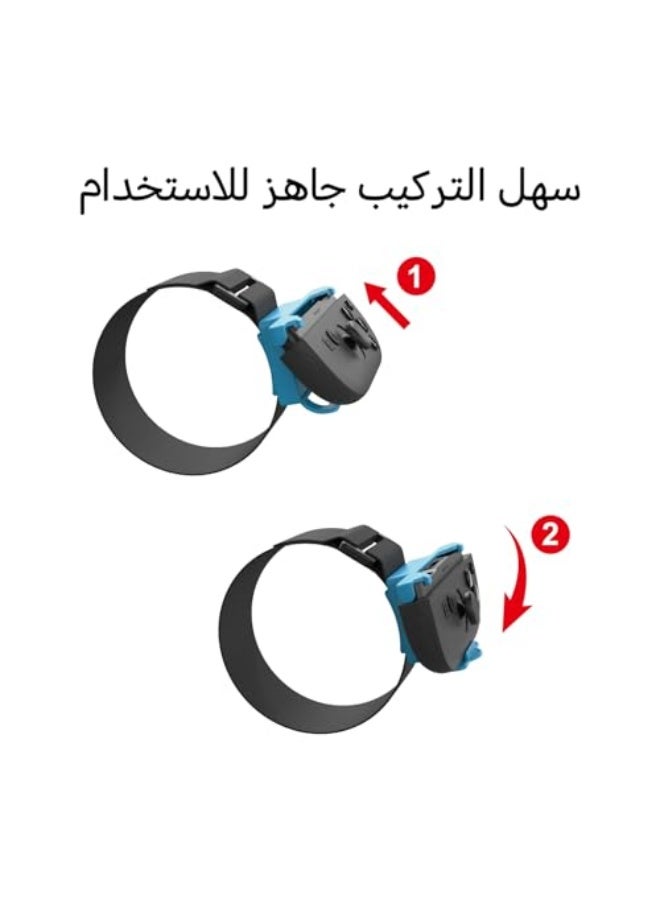 XICEN 2 Pack Switch 2 Wrist Straps for Just Dance Game/for Zumba Burn It Up, Switch 2 Sport Game for joycon Controller, Blue-Orange Adjustable Elastic Wrist Band for Adults and Kids - Image 3