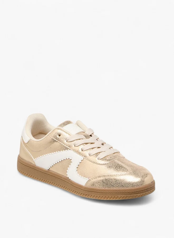 سيليست Women's Panelled Sneakers with Lace-Up Closure