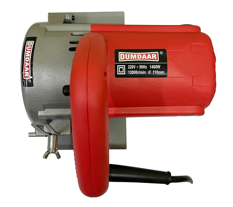 Inditrust Dumdaar 1400 W Marble cutting machine with 1pc Marble Cutting blade set Handheld Tile Cutter 110mm (RED) - Image 3