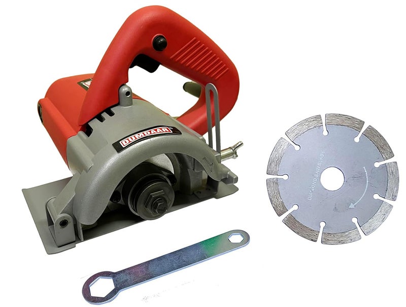 Inditrust Dumdaar 1400 W Marble cutting machine with 1pc Marble Cutting blade set Handheld Tile Cutter 110mm (RED) - Image 1
