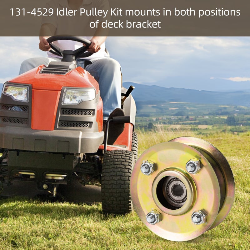 2 Pack OD70mm 131-4529 Mower Belt Idler Pulley kit Compatible with Toro 30'' Deck Mower Replaces 131-4509 125-2532 Fits TimeMaster TurfMaster Lawn Mower - Image 4