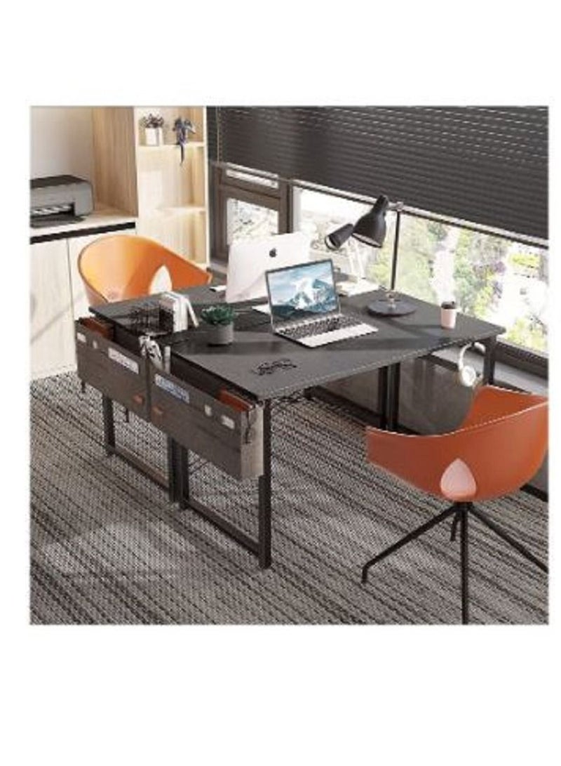 AGD Computer Desk 80cm Home Office Writing Study Desk Modern Simple Style Laptop Table with Storage Bag - Image 2