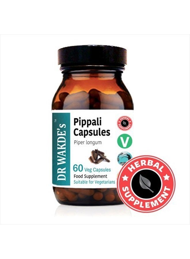 London DR WAKDE'S Pippali Capsules (Long Pepper, 60 Veg Caps, Plant-Based Supplement, Ayurvedic Herb, All Natural, Vegan) - Image 2