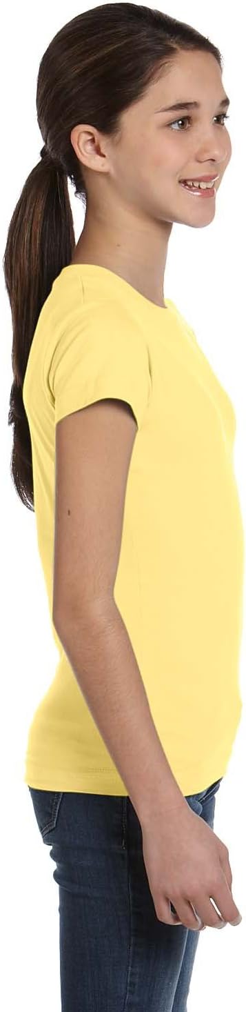 LAT Sportswear Girls Fine Jersey LongerLength TShirt Butter Large - Image 4