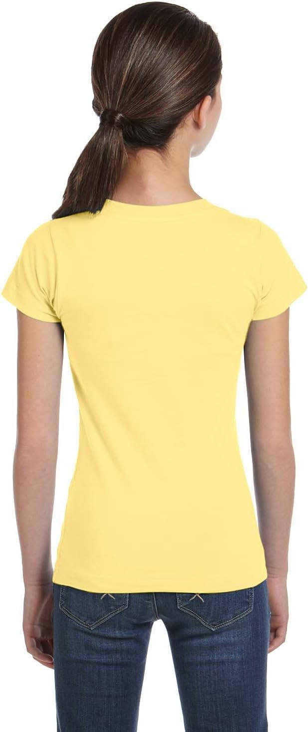 LAT Sportswear Girls Fine Jersey LongerLength TShirt Butter Large - Image 3
